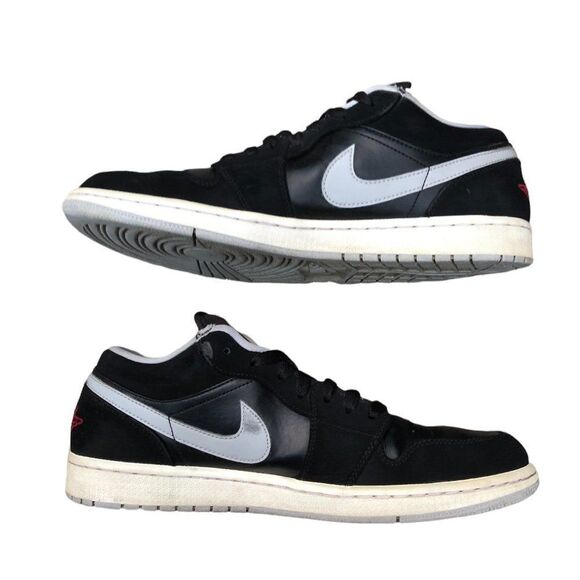 RARE 2015 Nike Air Jordan 1 Low Black Wolf Grey Size 11 - Picture 13 of 15